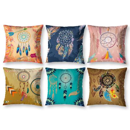 Imagem de Kit 6 Almofadas Decorativa Sala Quarto Sofá Estampadas 40cm x 40cm
