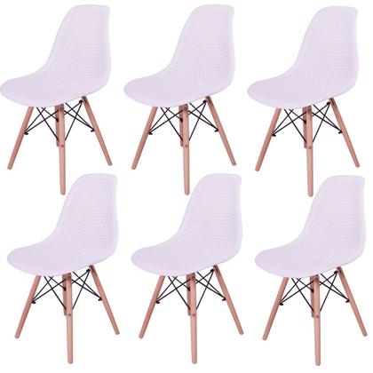 Imagem de Kit 6 Cadeiras Charles Eames Eifell Furadinha