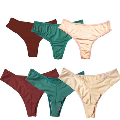 Imagem de Kit 6 Calcinha Fio Duplo Tanga Não Marca Confortável PP ao PLUS SIZE