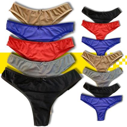 Imagem de Kit 6 Calcinha Fio Duplo Tanga Não Marca Confortável PP ao PLUS SIZE