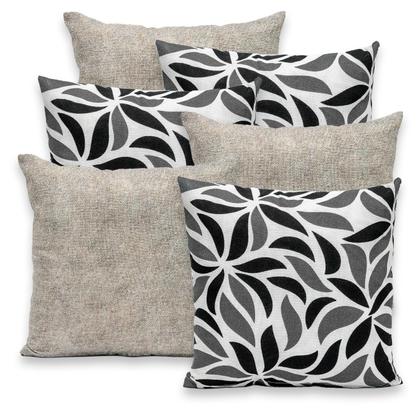 Imagem de Kit 6 Capas de Almofada 40x40cm Zíper Gorgurinho Lisa e Estampada