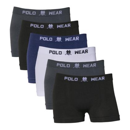 Imagem de Kit 6 Cuecas Boxer Polo Wear Infantil Microfibra Sortido