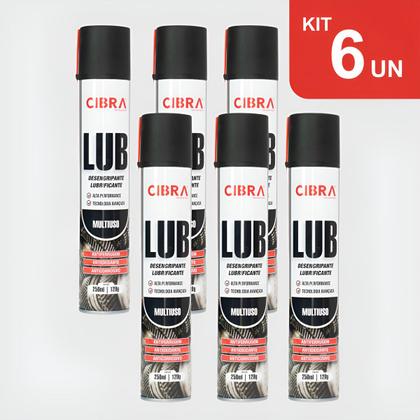 Imagem de Kit 6 Desengripante Óleo Lubrificante Multiuso Spray Cibra