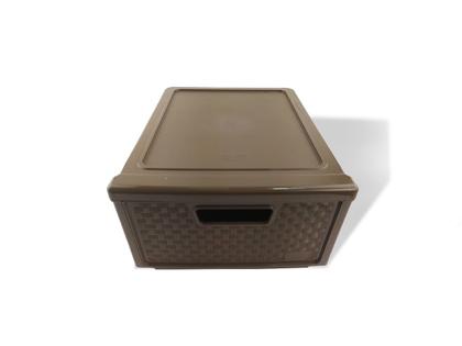 Imagem de Kit 6 Gaveteiros Modularares Empalhável Organizador Multiuso Sapateira Rattan Plástico Resistente