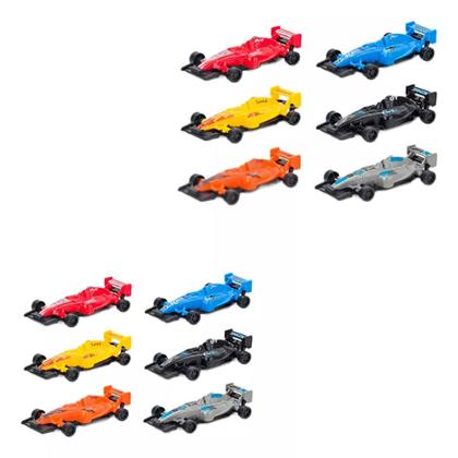 Imagem de Kit 6 Mini Carrinhos De Formula 1 Com 2 Pistas Ejetoras