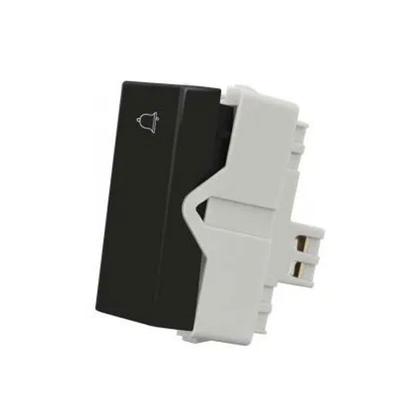 Imagem de KIT 6 Pulsador Interruptor Campainha 10a Ebony Sleek Preto