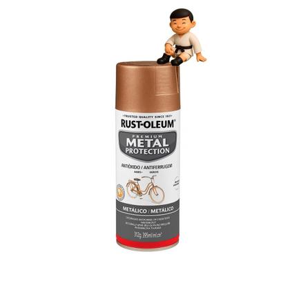 Imagem de Kit 6 unidaes - tinta spray rust oleum anti ferrugem protection metálico ouro rosa
