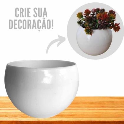 Imagem de Kit 6 Vasos Decorativo Cachepot Redondo p/ Plantas e Flores