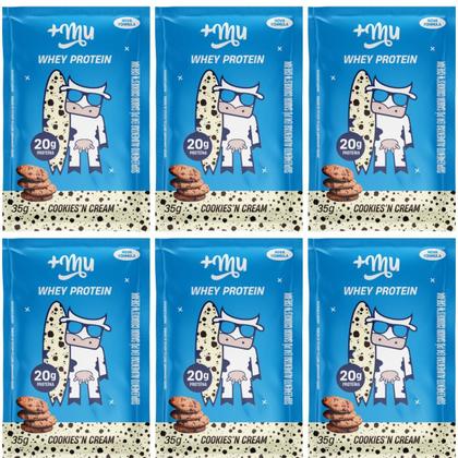 Imagem de Kit 6 Whey Protein Concentrado Sache Cookies & Cream 35G