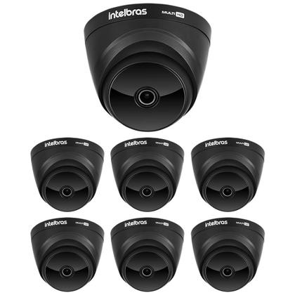 Imagem de Kit 7 Câmeras Multi HD 2 Megapixels 20m VHD 1220 D BLACK Intelbras