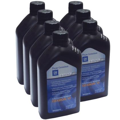 Imagem de Kit 7 Litros Oleo De Cambio Dexron 6 Automatico Prisma cobalt onix spin cruze omega sonic