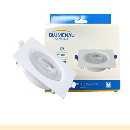 Imagem de Kit 7 Spot Super Led Quadrado Embutir 8w Branco Neutro 4100K