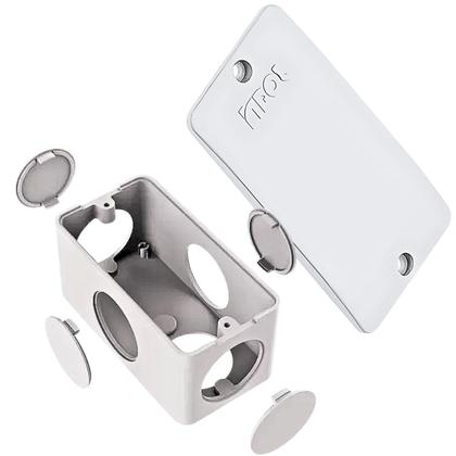 Imagem de Kit 70 CONDULETE 5 ENTRADAS 1/2'' 3/4'' BRANCO com Tampa