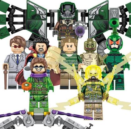 Imagem de Kit 8 Bonecos Blocos Spider-Man Sem Volta Pra Casa H Aranha