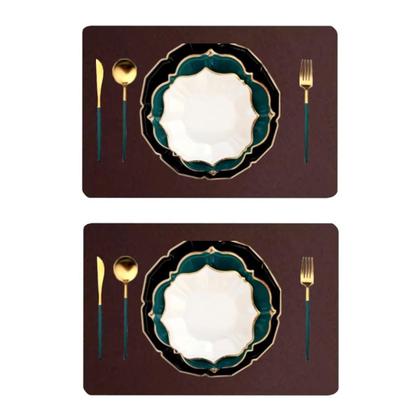 Imagem de Kit 8 Peças Jogo Americano Sousplat Retangular Mesa Posta