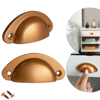 Imagem de Kit 8 Puxadores de Gaveta Concha Colonial, Premium, Alta Qualidade