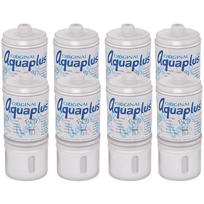 Imagem de Kit 8 Refil Elemento Filtrante Aquaplus 200Cart Carvão Ativo
