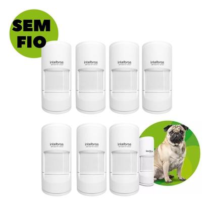 Imagem de Kit 8 Sensores Passivo Sem Fio Ivp 4101 Pet Smart Intelbras
