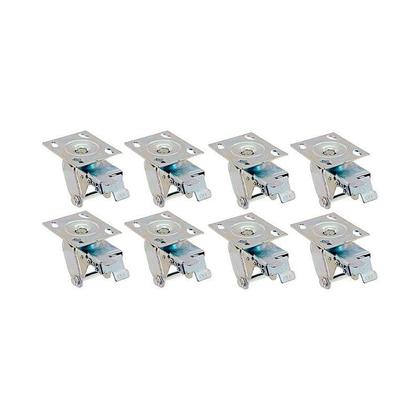 Imagem de Kit 8 un suporte garfo giratório freio 6 pol p/rodízio