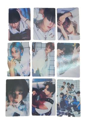 Imagem de Kit 9 Photocards Straykids Idol Kpop Colecionáveis Dupla Face (8x5cm)