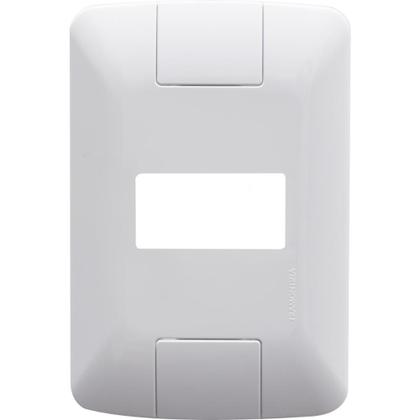 Imagem de Kit 9 Placa 1 Posto Horizontal 4x2 Tramontina Aria Branca