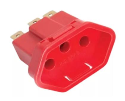 Imagem de Kit 90 Tomada Fernik Fêmea Embutir 3 Pinos 20a Vermelho