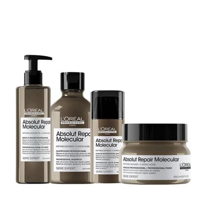 Imagem de Kit Absolut Repair Molecular Sh 250ml + Leave-in 100ml + Sérum 250ml + Masc 250ml