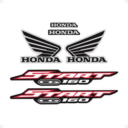 Imagem de Kit Adesivos Compatível Honda CG Start 160 2023 Moto Prata