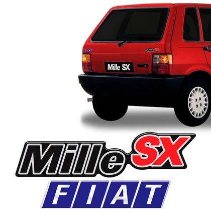 Imagem de Kit Adesivos Fiat Uno Mille Sx Resinado Modelo Original