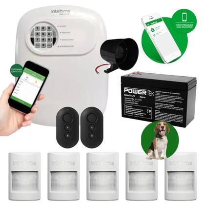 Imagem de Kit Alarme Anm 24 Net Intelbras C/ 5 Ivp 1000 Pet C/ Fio