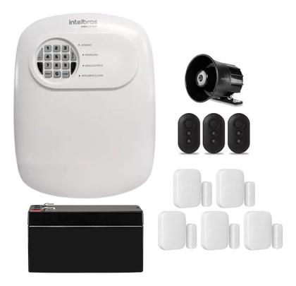 Imagem de Kit Alarme Sem Fio Intelbras ANM 24 NET com 5 Sensores de Abertura