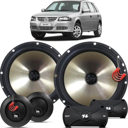 Imagem de Kit Alto Falantes Dianteiros Volkswagen Gol G4 2006 até 2014 - Hurricane Platino Duas Vias 320w