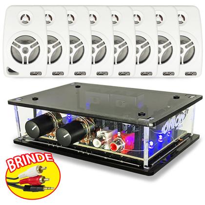 Imagem de Kit Amplificador Som Ambiente 8 Caixas De Som Pc Tv Notebook