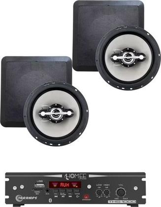 Imagem de Kit Amplificador Ths 1000 Taramps + 2 Arandela 140w Preta Q