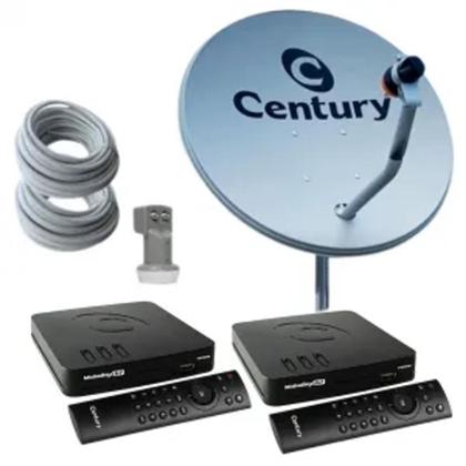 Imagem de Kit Antena Parabólica Digital Century com 02 Mídia box B7