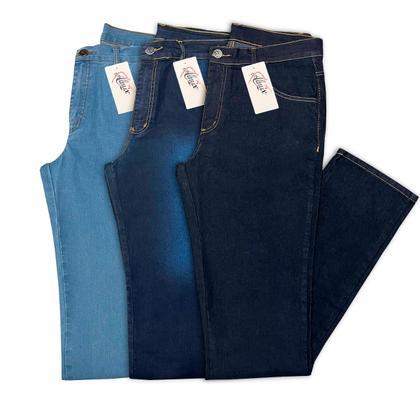 Imagem de  Kit Atacado 3 Calça Jeans Masculina Tradicional (sortidas)