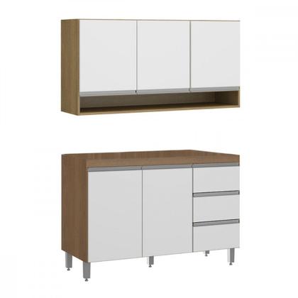 Imagem de Kit Balcão para Pia com Armário Aéreo 120cm Menu Móveis