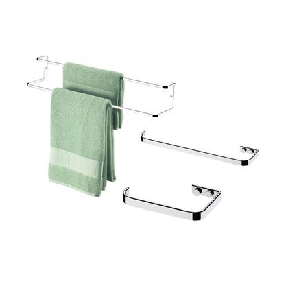 Imagem de Kit banheiro lavabo 03 peças Future porta toalha duplo 60cm,toalheiro rosto 30 cm e papeleira