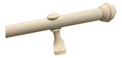 Imagem de Kit Bastão Varão para cortina Ferro C/ Suportes E Ponteiras1,90 M 19 Mm