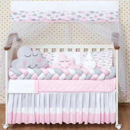 Imagem de Kit Berço Rosa 11 Peças - Completo e Aconchegante