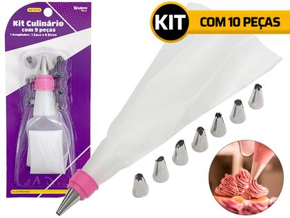 Imagem de Kit Bicos Confeitar Bolos Tortas + Saco Confeiteiro