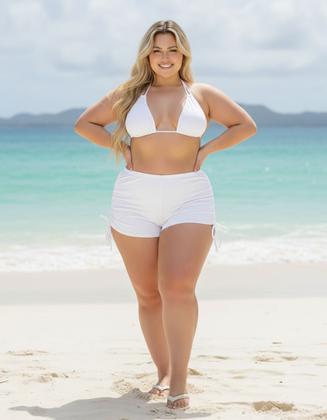 Imagem de Kit Biquíni + Saída De Praia Conforto Estilo Plus Size