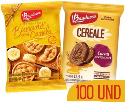 Imagem de Kit Biscoitos Bauducco Em Sache Cereale Banana 100Und