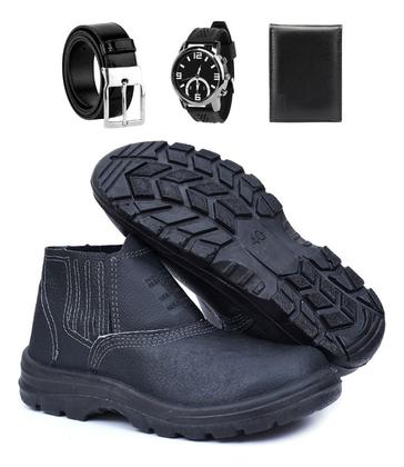 Imagem de Kit Botina De Serviço Coturno Segurança Reforçada Acessorios
