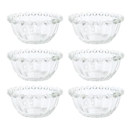 Imagem de Kit Bowl Tigela de Vidro 6un 150ml p/ Sobremesa Dumiat