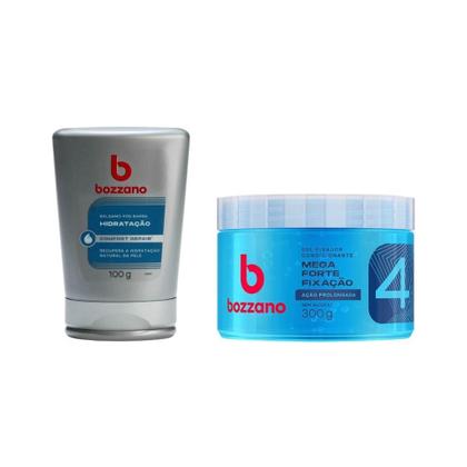 Imagem de Kit Bozzano Gel Fixador ul+Gel Pos Barba Hidratação