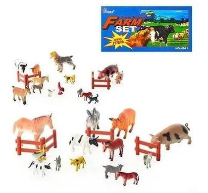 Imagem de Kit Brinquedo 8 Animais Da Fazenda Miniatura Medio Borracha