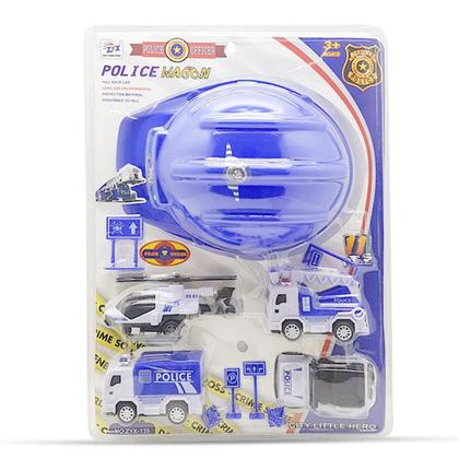 Imagem de Kit Brinquedo Infantil Brincando De Ser Polícia Com Capacete