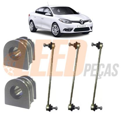 Imagem de Kit Bucha Barra Estabilizadora Dianteira Bieletas Fluence 2010 2011 2012 2013 2014 2015 2016 2017