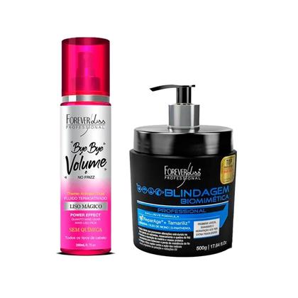 Imagem de Kit Bye Bye Liso Mágico e Máscara Blindagem Forever Liss